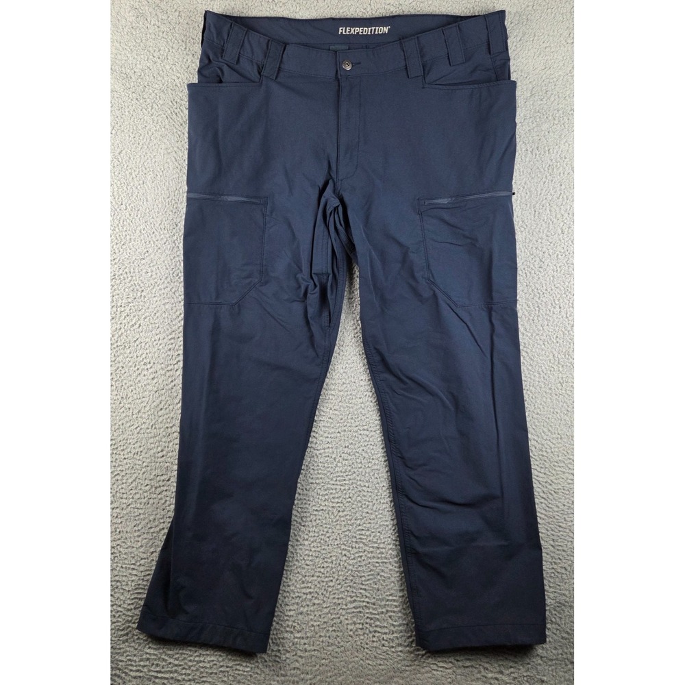 Duluth Trading Flexpedition Cargo Pants Mens 42x34 Blue Relaxed Fit Hiking